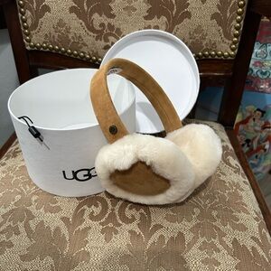 UGG Chestnut Shearling Earmuffs in box
